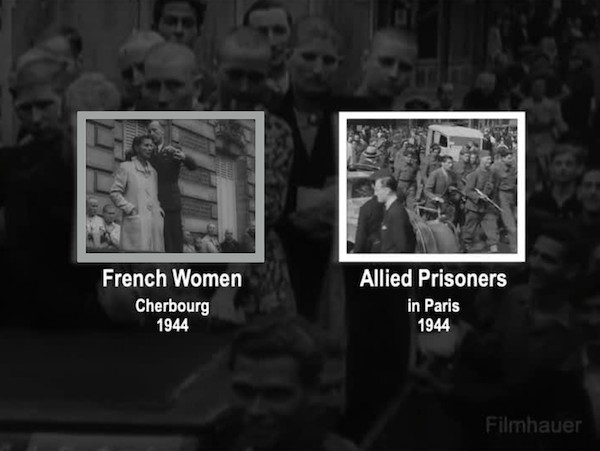 ALLIERTE GEFANGENEN IN PARIS 1944 - FRANZÖSINNEN IN CHERBOURG 1944