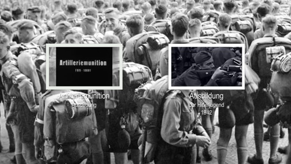 AUSBILDUNG DER HITLERJUGEND 1942 - ARTILLERIEMUNITION AUSBILDUNG