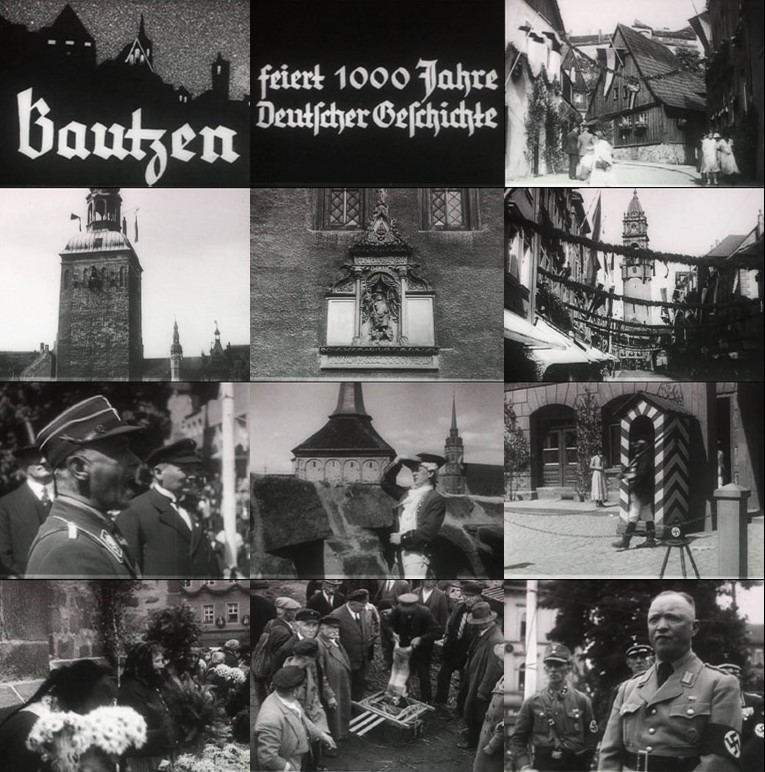BAUTZEN FEIERT 1000 JAHRE DEUTSCHER GESCHICHTE 1933 Spule 1 & 2