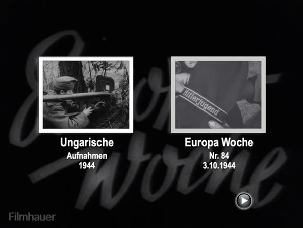 EUROPA WOCHE 1944 84 - 85 - UNGARISCHE AUFNAHMEN 1944