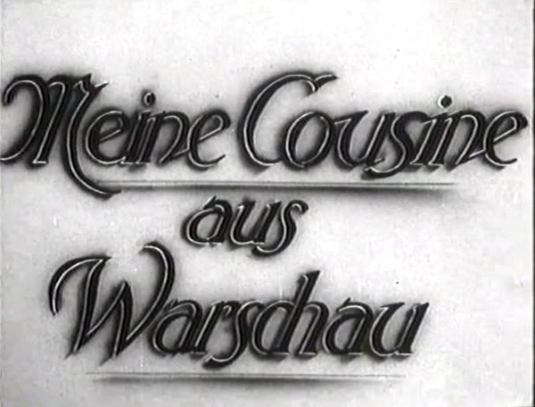 MEINE COUSINE AUS WARSCHAU 1931