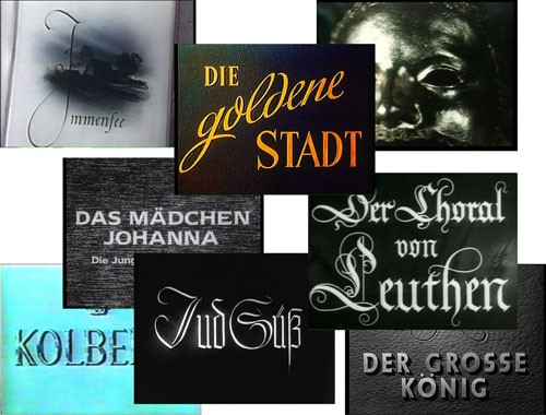 VEIT HARLAN FILMSAMMLUNG - KOLBERG, IMMENSEE, OPFERGANG, DER CHORAL VON LEUTHEN, DER GRÖSSE KÖNIG, DIE GOLDENE STADT, DAS MADCHEN JOHANNA, JUD SÜSS